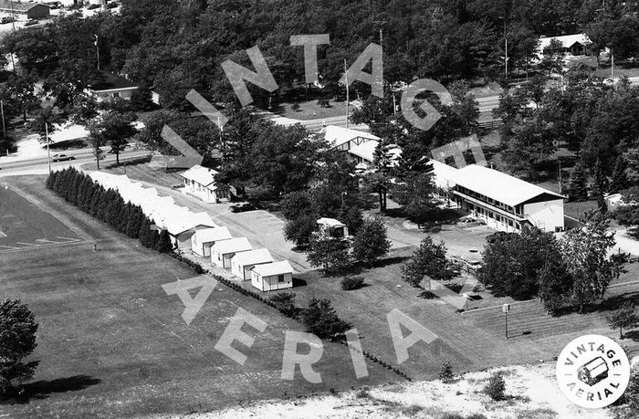 The Lake Huron Resort (Lake Trail Motel) - Vintage Aerial